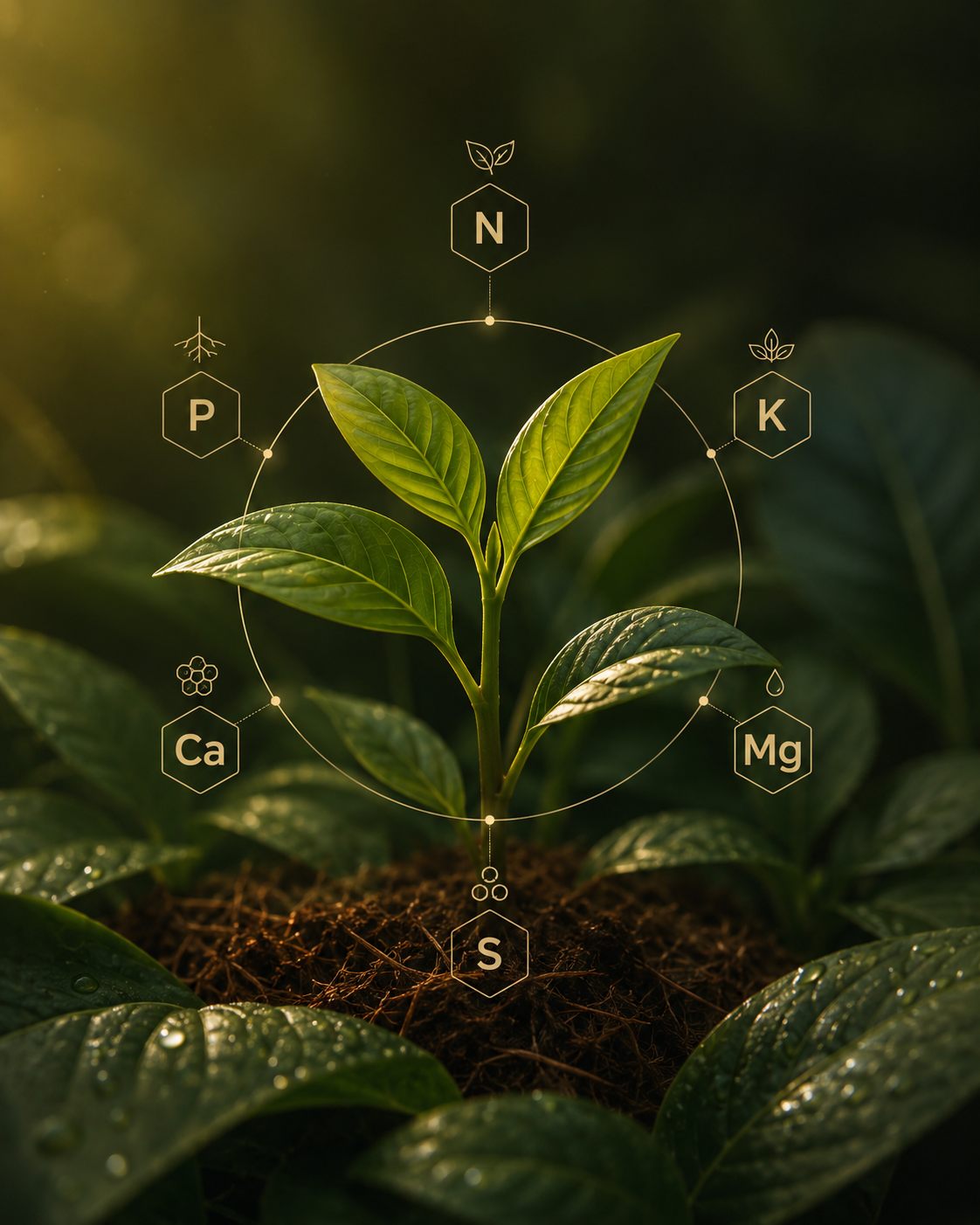 Nutrientes NPK para cultivo